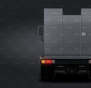 Hino 300-616 2016 with toolboxes on alloy tray glossy finish - all sides Car Mockup Template.psd
