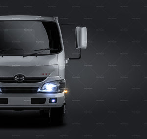 Hino 300-616 2016 with toolboxes on alloy tray glossy finish - all sides Car Mockup Template.psd
