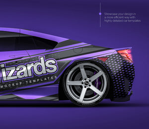 Honda NSX 2016 glossy finish - all sides Car Mockup Template.psd