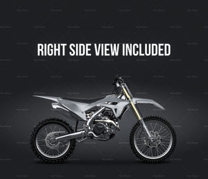Honda CRF450R 2021 Motocross Bike glossy finish - all sides Car Mockup Template.psd