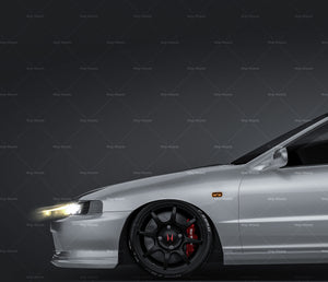 Honda Integra DC2 Type-R coupe 1995 glossy finish - all sides Car Mockup Template.psd