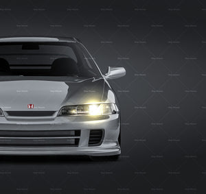 Honda Integra DC2 Type-R coupe 1995 glossy finish - all sides Car Mockup Template.psd