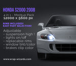 Honda S2000 2008 glossy finish - all sides Car Mockup Template.psd
