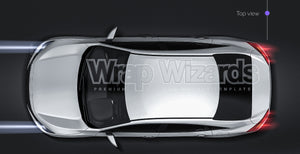 Honda Civic Sedan LX 2016 glossy finish - all sides Car Mockup Template.psd