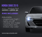 Honda S660 2015 glossy finish - all sides Car Mockup Template.psd