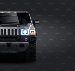 Hummer H2 SUT 2011 Pickup satin matt finish - all sides Car Mockup Template.psd