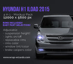 Hyundai H1 iLoad Starex iMax 2015 van glossy finish - all sides Car Mockup Template.psd
