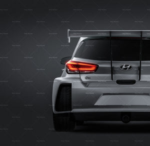 Hyundai I30N TCR satin matt finish - all sides Car Mockup Template.psd