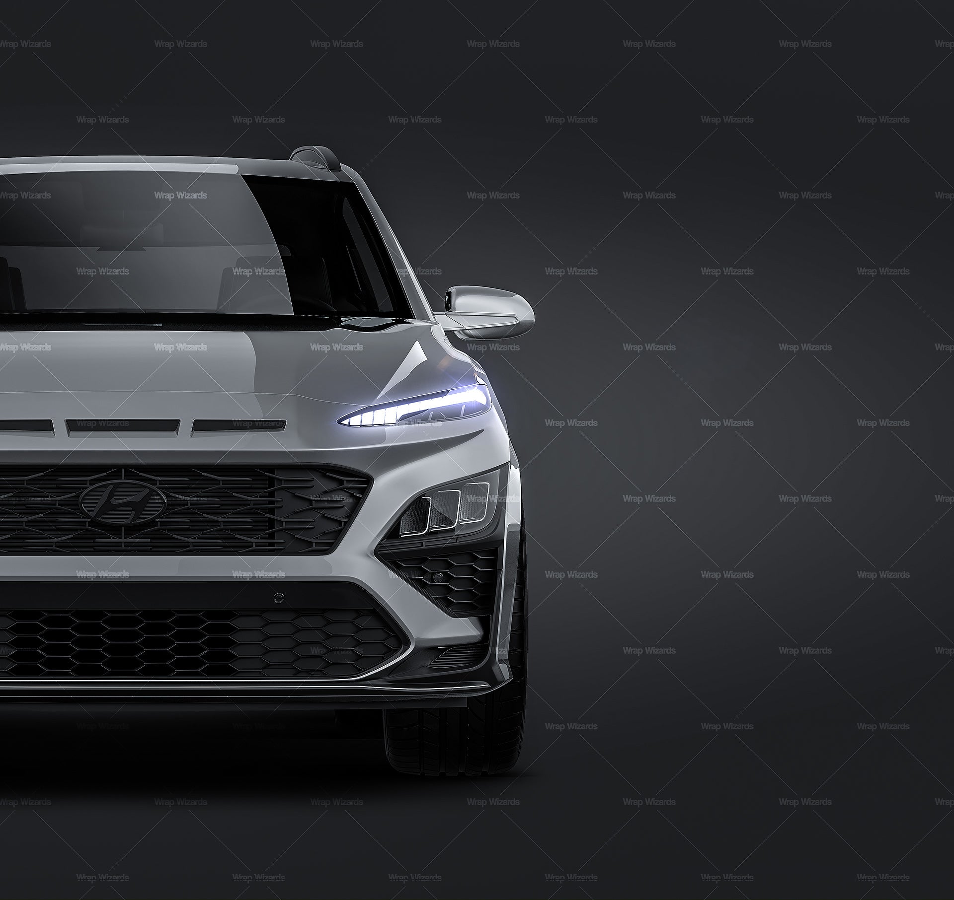 Hyundai Kona N 2021 glossy finish - all sides Car Mockup Template.psd