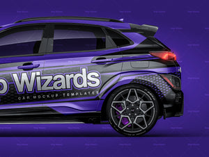 Hyundai Kona N 2021 glossy finish - all sides Car Mockup Template.psd