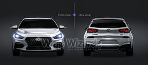 Hyundai I30 N-Line 2019 glossy finish - all sides Car Mockup Template.psd