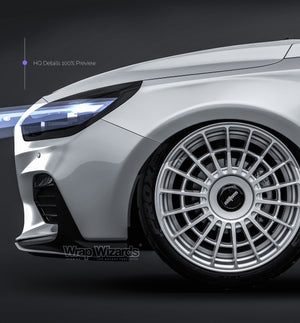 Hyundai I30 N-Line 2019 glossy finish - all sides Car Mockup Template.psd