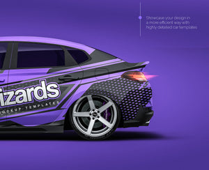 Hyundai I30 N-Line Fastback 2019 glossy finish - all sides Car Mockup Template.psd