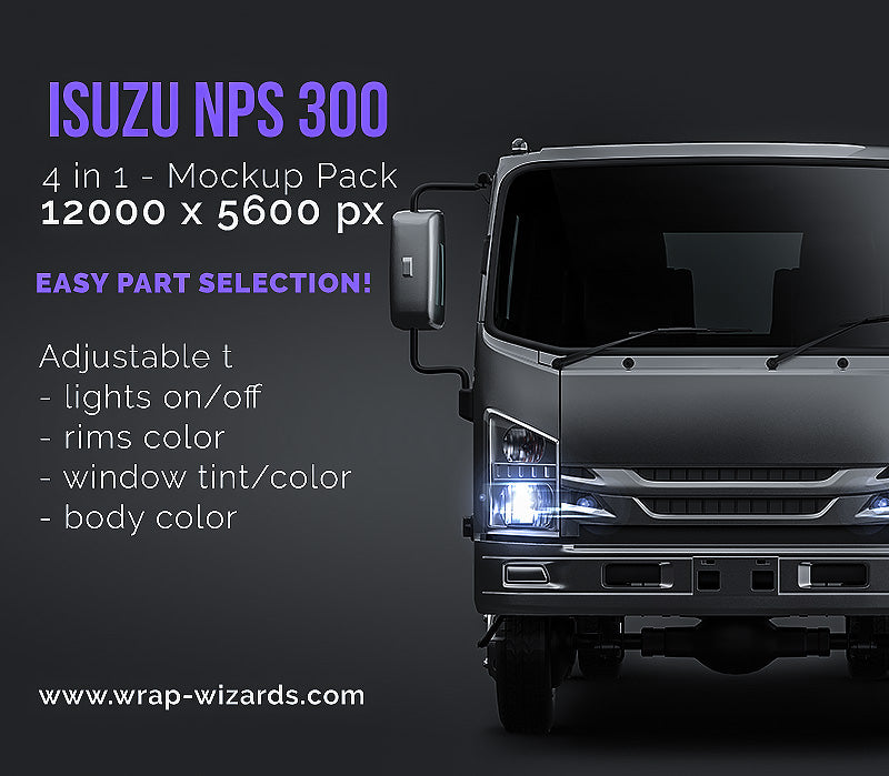 Isuzu NPS 300 chassis truck - Truck/Pick-up Mockup