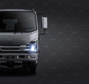 Isuzu NPS 300 chassis truck glossy finish - all sides Car Mockup Template.psd