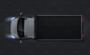 Iveco Daily Chassis Cab Pickup 2015 satin matt finish - all sides Car Mockup Template.psd