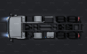 Iveco X-Way Chassis glossy finish - all sides Car Mockup Template.psd