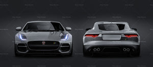 Jaguar F-Type R Coupe 2018 glossy finish - all sides Car Mockup Template.psd