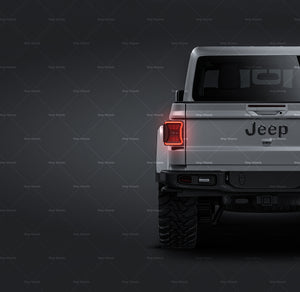 Jeep Gladiator MK2 Rubicon 2020 satin matt finish - all sides Car Mockup Template.psd
