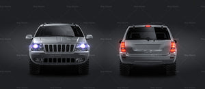 Jeep Grand Cherokee 1999-2005 satin matt finish - all sides Car Mockup Template.psd