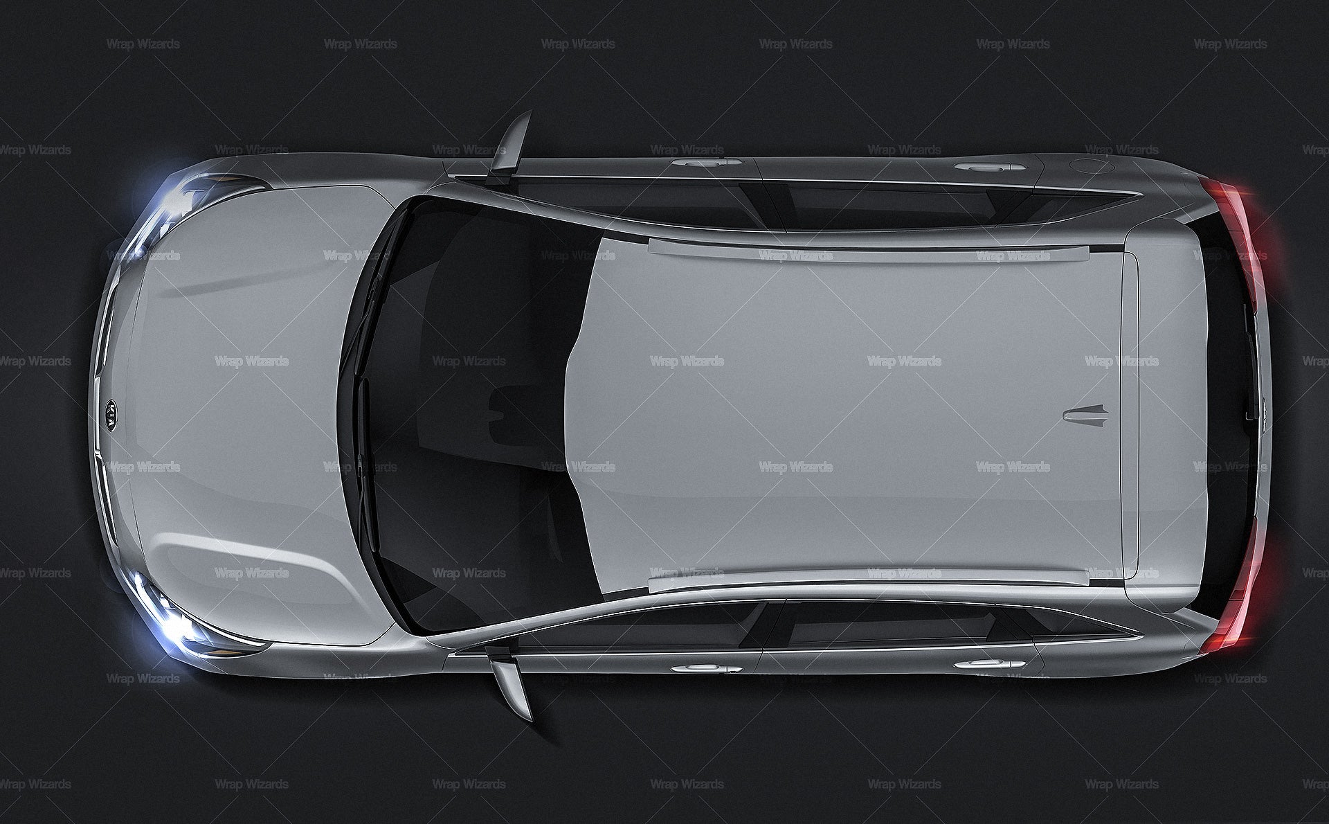 Kia Niro Hybrid 2020 glossy finish - all sides Car Mockup Template.psd