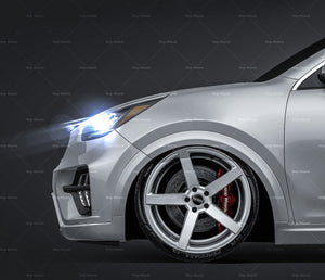 Kia Niro Hybrid 2020 glossy finish - all sides Car Mockup Template.psd