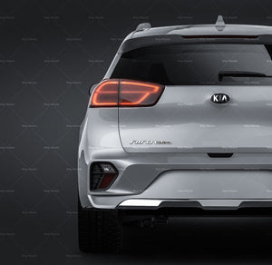 Kia Niro Hybrid 2020 glossy finish - all sides Car Mockup Template.psd