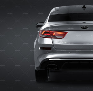 Kia Optima 2019 glossy finish - all sides Car Mockup Template.psd