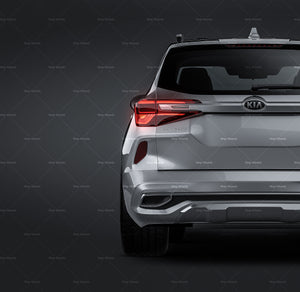 Kia Seltos SX Turbo 2022 glossy finish - all sides Car Mockup Template.psd
