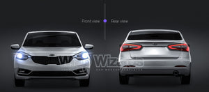 Kia Cerato 2014 glossy finish - all sides Car Mockup Template.psd