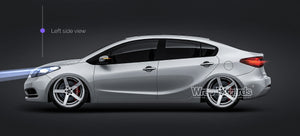 Kia Cerato 2014 glossy finish - all sides Car Mockup Template.psd