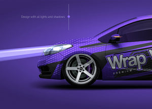 Kia Cerato 2014 glossy finish - all sides Car Mockup Template.psd