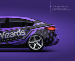 Kia Cerato 2014 glossy finish - all sides Car Mockup Template.psd