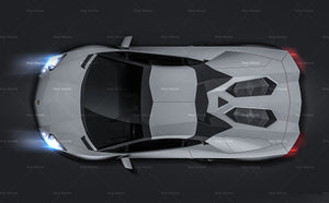 Lamborghini Aventador LP700-4 Roadster glossy finish - all sides Car Mockup Template.psd
