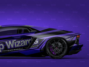 Lamborghini Aventador LP700-4 Roadster glossy finish - all sides Car Mockup Template.psd