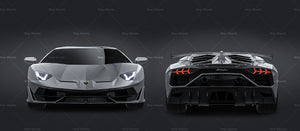 Lamborghini Aventador SVJ 2019 glossy finish - all sides Car Mockup Template.psd
