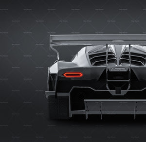 Lamborghini Essenza SCV12 2021 glossy finish - all sides Car Mockup Template.psd