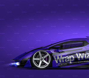 Lamborghini Essenza SCV12 2021 glossy finish - all sides Car Mockup Template.psd