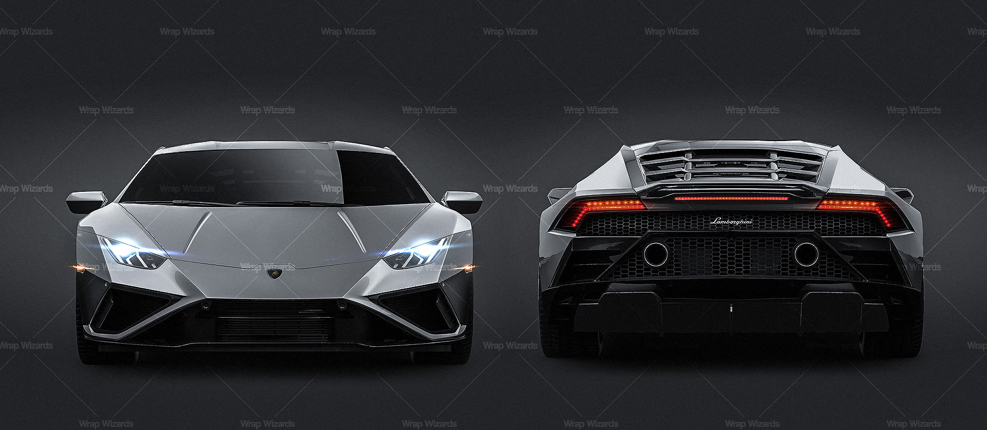 Lamborghini Huracan Evo RWD 2021 glossy finish - all sides Car Mockup Template.psd