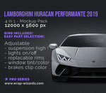 Lamborghini Huracan Performante LP640-4 2019 satin matt finish - all sides Car Mockup Template.psd