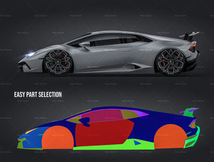 Lamborghini Huracan Performante LP640-4 2019 satin matt finish - all sides Car Mockup Template.psd