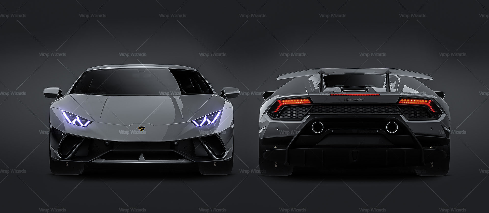 Lamborghini Huracan Performante LP640-4 2019 glossy finish - all sides Car Mockup Template.psd
