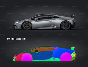 Lamborghini Huracan Performante LP640-4 2019 glossy finish - all sides Car Mockup Template.psd