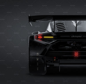 Lamborghini Huracan Super Trofeo Evo2 2022 satin matt finish - all sides Car Mockup Template.psd