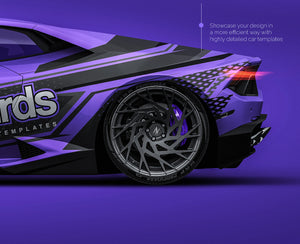 Lamborghini Huracan LP580-2 2017 glossy finish - all sides Car Mockup Template.psd
