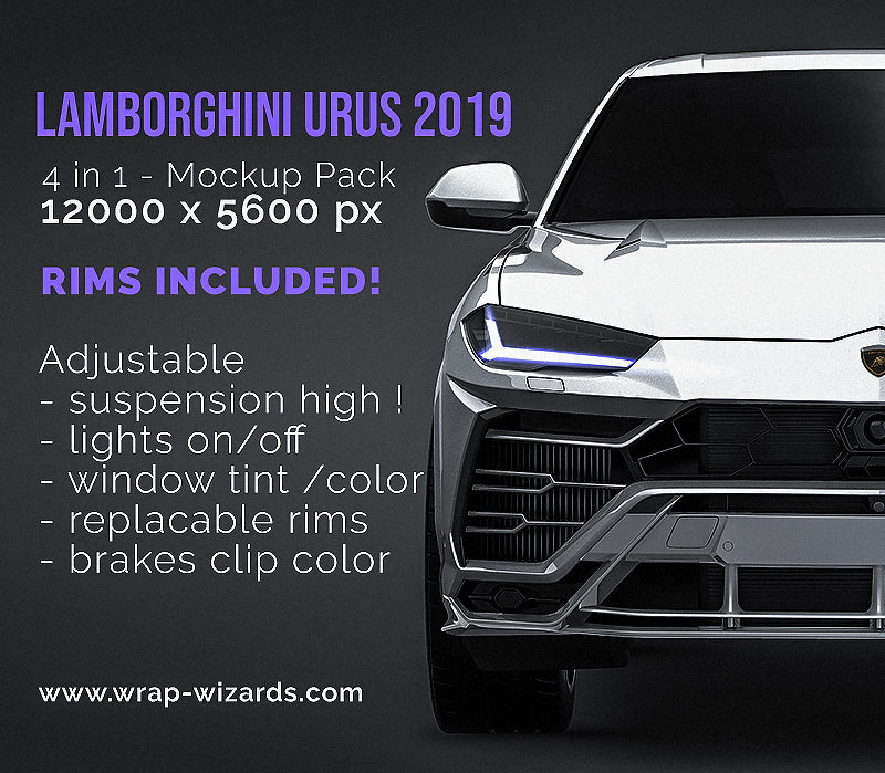 Lamborghini Urus 2019 - Car Mockup