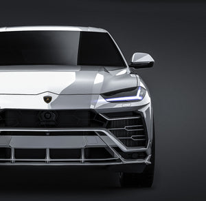 Lamborghini Urus 2019 glossy finish - all sides Car Mockup Template.psd