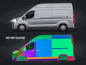Maxus Deliver 9 | LDV Deliver 9 L3H3 2022 glossy finish - all sides Car Mockup Template.psd