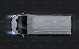 Maxus Deliver 9 | LDV Deliver 9 L3H3 2022 glossy finish - all sides Car Mockup Template.psd