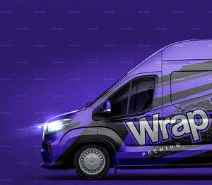 Maxus Deliver 9 | LDV Deliver 9 L3H3 2022 glossy finish - all sides Car Mockup Template.psd